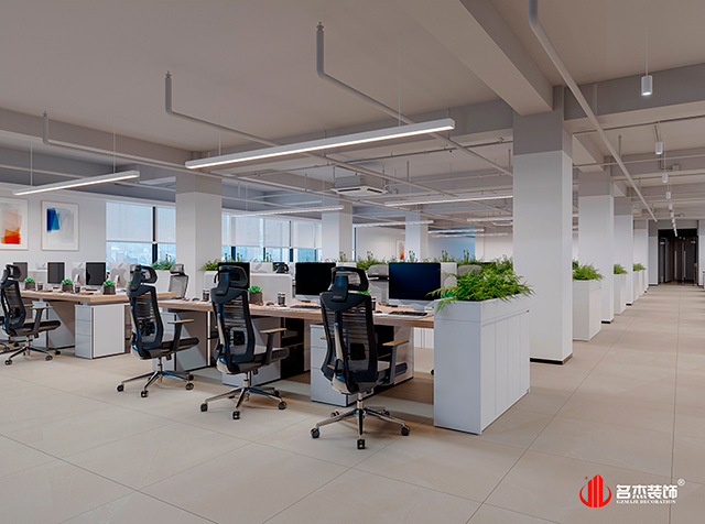 開放辦公區設計效果